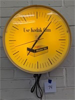 Vintage Kodak Film Lighted Clock