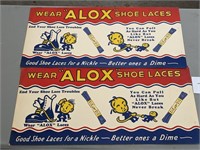 Pair of Alox Shoe Laces Cardstock Signs