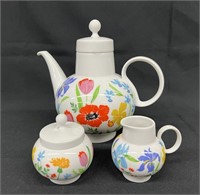 Heinrich China Primavera Teapot Creamer & Sugar