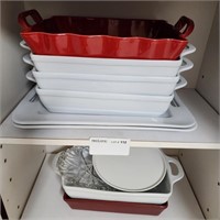 Ceramic/Glass Platters & Trays and a small step st