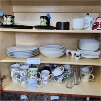 Variety of Mugs, Dishes, and miscellaneous items