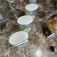 Glass Storage Containers and Ceramic Flip Lids