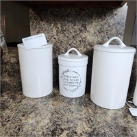 Ceramic Canisters (set of 3)