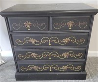 Hand painted Short Chest of Drawers