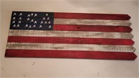 D - RUSTIC USA FLAG DECOR 18X49" (R11)