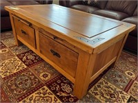 D - WOODEN COFFEE TABLE W/ ADJUSTABLE TOP (LV1)