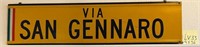 D - VIA SAN GANNARO STREET SIGN 9X36" (LV33)