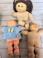 Lot of 3 cabbage patch dolls