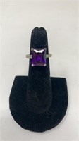 Cut Purple Stone Ring