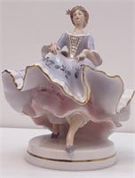 Vintage Lady Ruffle Dress Figurine - Italy
