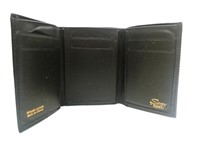 Vtg SAVOY Tilley Black Leather Wallet