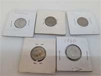 5 Assorted Vintage Coins
