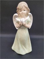 Porcelain Angel with Dove Sculpture