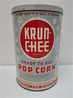 Vtg Krun-Chee Pop Corn Tin