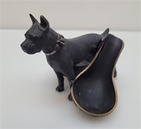 Vintage metal dog double pipe stand