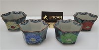 Vintage Japanese Hand Painted floral bowls