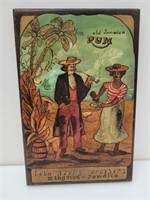 Hand painted Jamaican Rum advertising sign