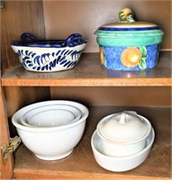 Ceramic Nesting Bowls, Hand Painted