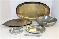 Silver Toned Trays, Bowls