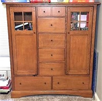 Hooker Chest with Glass Accent Doors