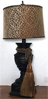 Black and Gold Composite Table Lamp