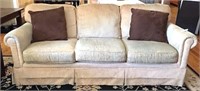 Broyhill Light Gold Upholstered Sofa