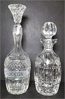 Etched Crystal Decanters- 1 is Waterford