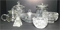 Crystal Biscuit Jars with Glass Serving