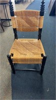 Rush Weaved Wooden Chair