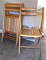 Slat Wood Folding Chairs