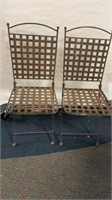 Mid Century Metal Folding Outdoor Chairs