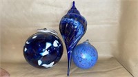 Large Hand Blown Glass Ornaments
