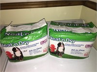 2 bags of puppy pads XL