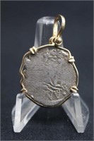 Authentic Treasure Coin with Gold Bezel COA