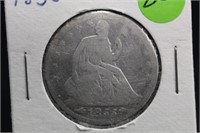 1855-P Seated Liberty Silver Half Dollar