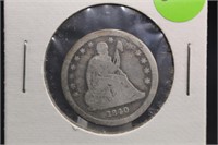 1840-O Seated Liberty Silver Quarter