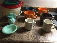 Teapots and misc kitchen cups/mugs