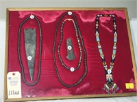 Frame F – 6 Items including (2) Shell Necklaces