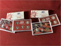 (2) 2001 & 2002 UNITED STATES SILVER PROOF SETS