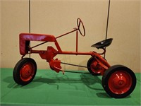 Red Homemade Pedal Tractor