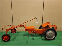 Orange Homemade Pedal Tractor