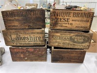 (6) Vintage Cheese Boxes