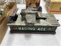 Racing Ace Cast Iron Bank
