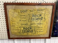 Rock Island Framed Advt. 17x21