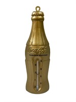 Gold Coca-Cola Thermometer Bottle