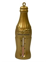 Gold Coca-Cola Bottle Thermometer