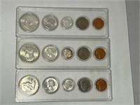 1961,62,63 silver coin sets