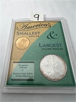 06 silver dollar and Sacagawea dollar