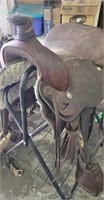 Western Riding Saddle 15" Seat Rigged & Ready to