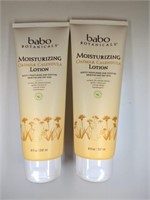 2 New Babo Botanicals Moisturizing Baby Lotion